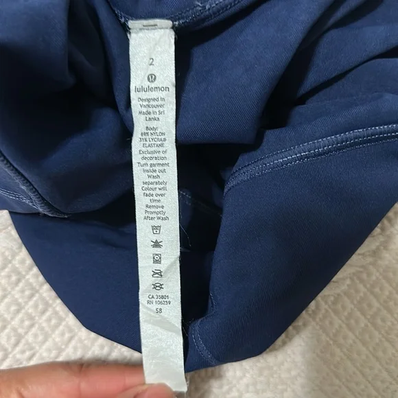New without tags Lululemon Wunder Under Crop High-Rise *Spray 21" Indigo Spray - Picture 9 of 10